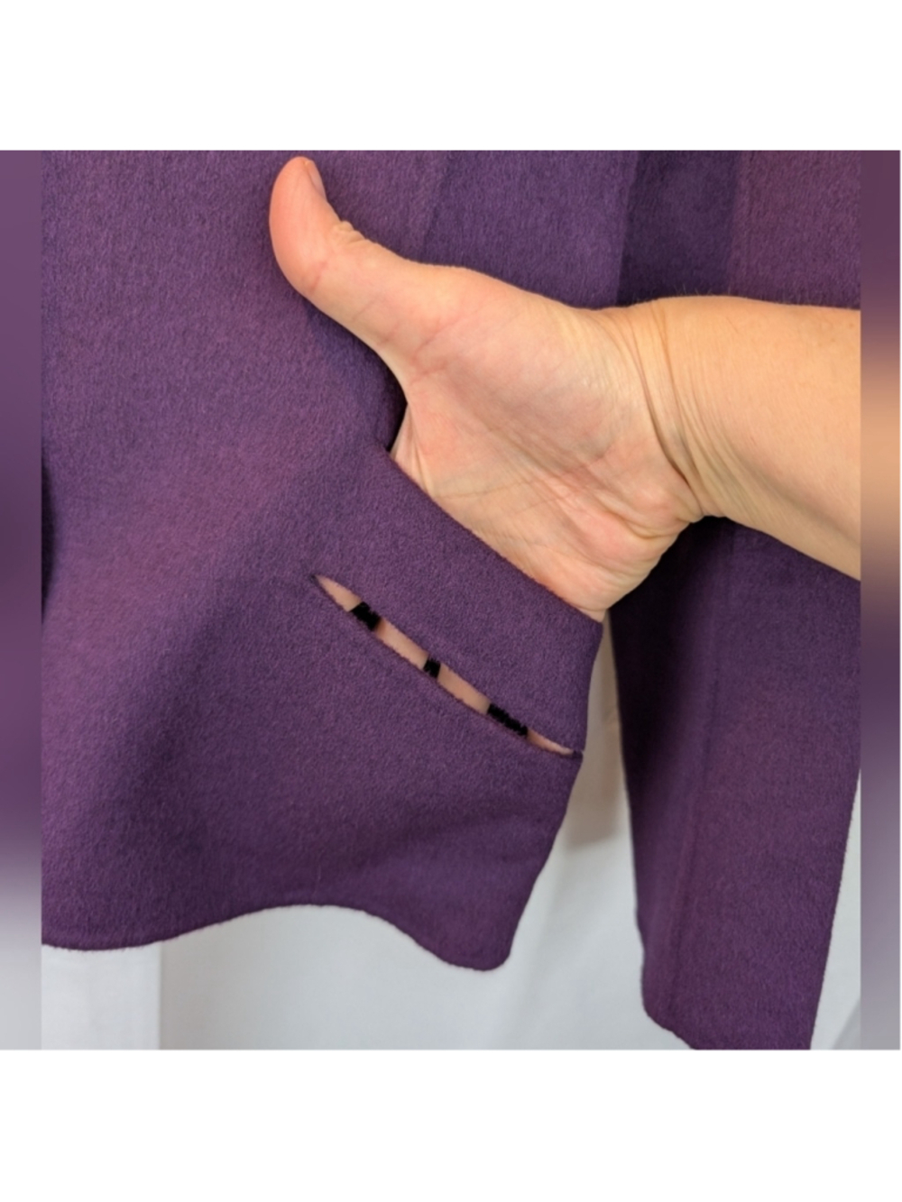Jil Sander Purple Wool Blend Women's Jacket Size 8(38) In EUC - Picture 2 of 11